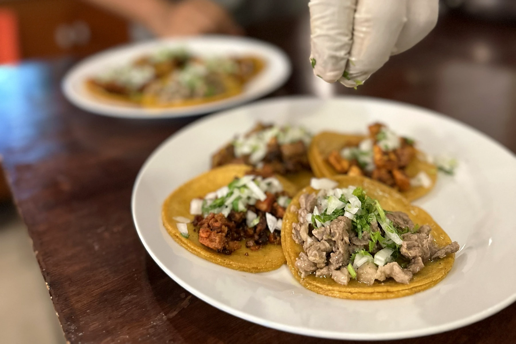 Chef sirviendo tacos al carbón en evento en Cancún - ChefToGo